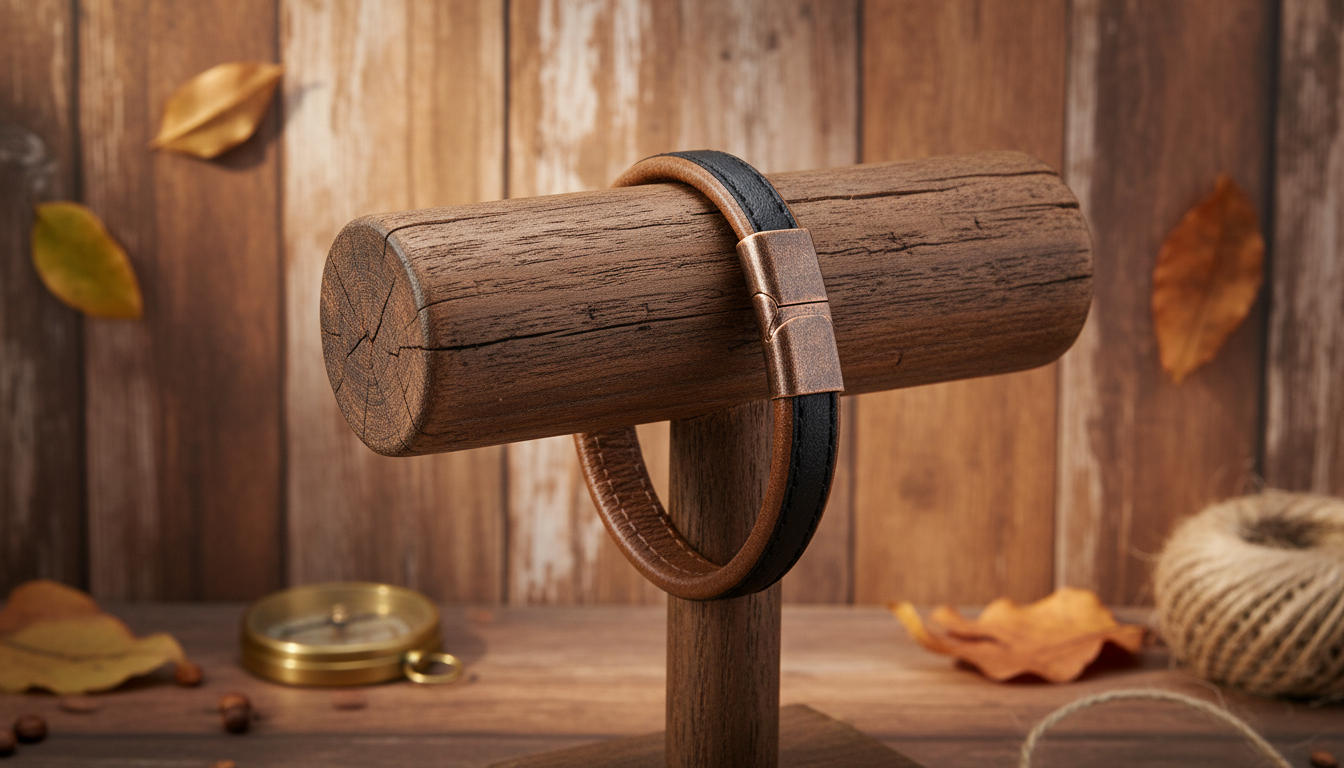 Accessoires Lederarmband Schwarz – Straußenleder – Rhein Fils